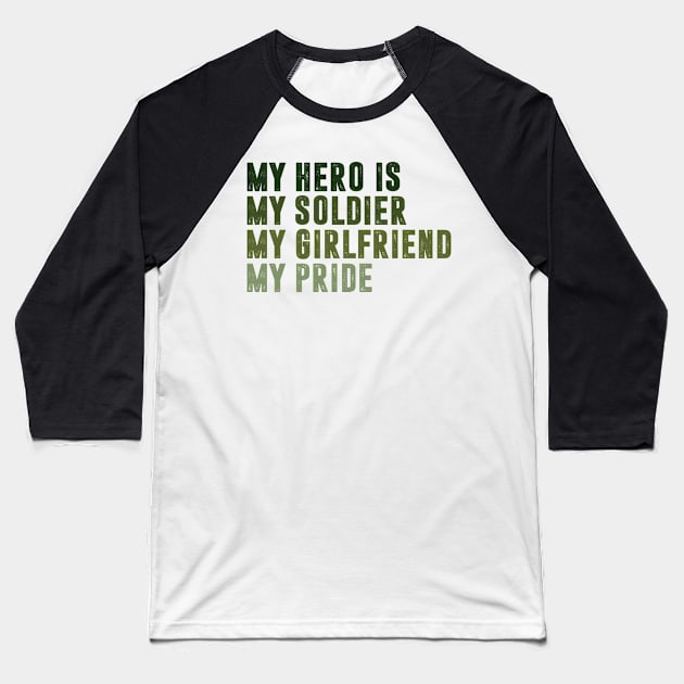 My Girlfriend Baseball T-Shirt by C_ceconello